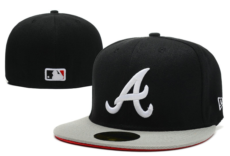 Atlanta Braves Black Fitted Hat LX 0721